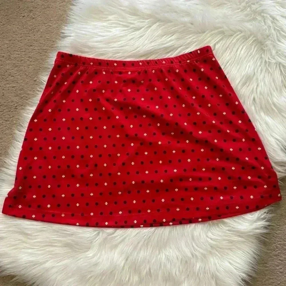 Tail Retro Pickleball Tennis Ball MCM Squares Print Skirt Large